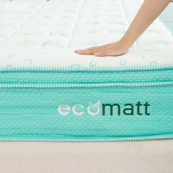 Nệm Lò Xo Túi Ecomatt Màu Xanh