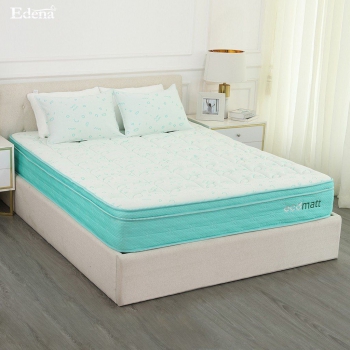 Nệm Lò Xo Túi Ecomatt Màu Xanh